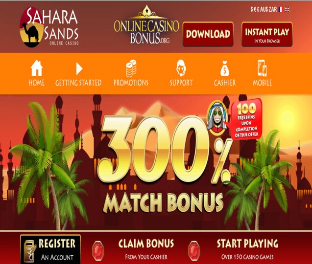 Gaming at Sahara Sands Online Casino